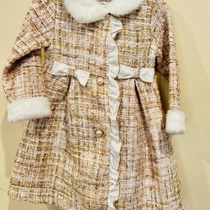 A BLUEBER:Boulevard coat+dress set. Has excellent quality,100% polyester,3T size